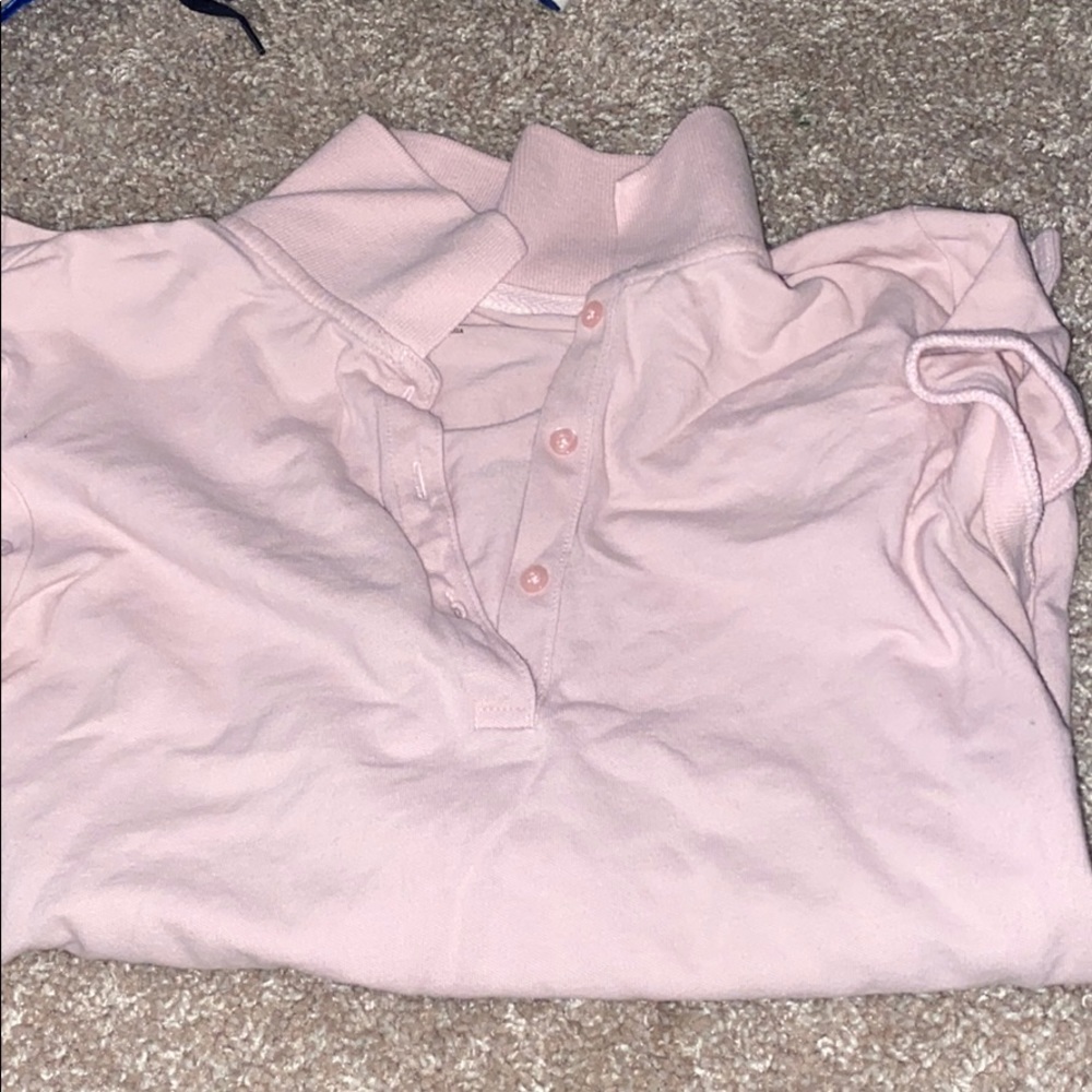 light pink collared shirt
